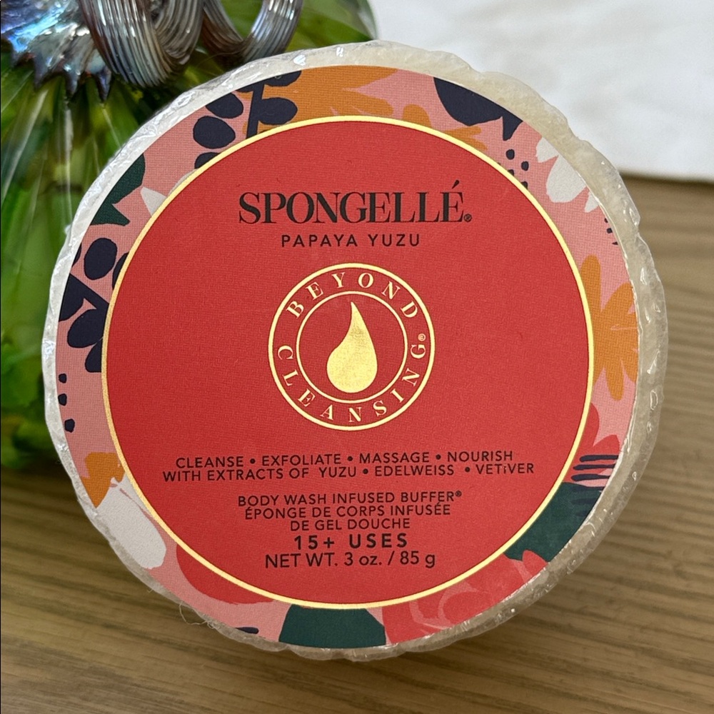 Spongelle Papaya Yuzu Body Wash Infused Buffer